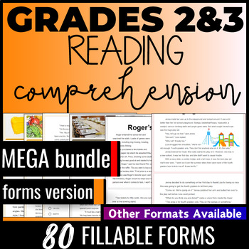 Preview of 2nd-3rd Grade Reading Comprehension Passages and Questions Digital Resources