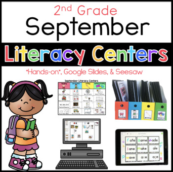 Preview of 2nd Grade September Literacy Centers (with Google Slides & Seesaw)