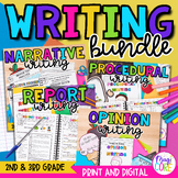 2nd & 3rd Grade Writing Bundle -  Narratives, Opinions, Re