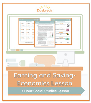 Preview of 2nd/3rd Social Studies | Earning and Saving-Economics Lesson