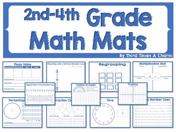 Preview of 2nd-4th Grade Math Mats