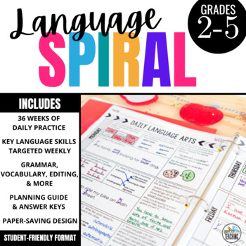 Preview of 2nd-5th Grade ELA Spiral Review Morning Work: Grammar Review & Language Practice