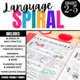 2nd-5th Grade ELA Spiral Review Morning Work: Grammar Revi