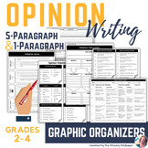 Opinion Writing Graphic Organizer Pack for 3rd-6th Grade