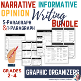3rd-6th Grade Writing Organizer Bundle: Narrative, Informa