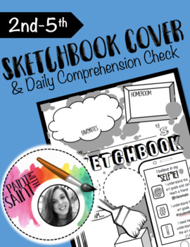 Preview of 2nd-5th Sketchbook Cover with Comprehension Check