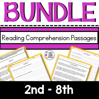 Preview of 2nd-8th Reading Comprehension Passages BUNDLE