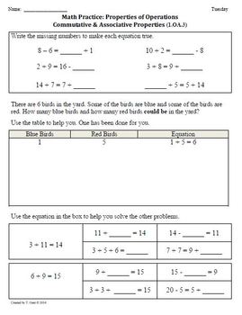 (2nd 9 Weeks) 1st Grade Common Core Math Worksheets [BUNDLED] by Tonya Gent