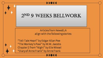 Preview of 2nd 9 Weeks English Bellwork