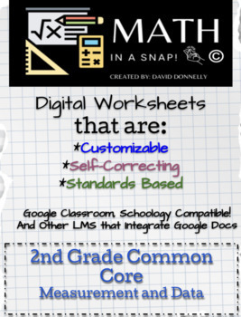 Preview of 2nd - Common Core Measurement and Data -Editable, Interactive & Instant Feedback