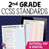 2nd Grade ELA & MATH CCSS I Can Checklists  |  Autofill PD