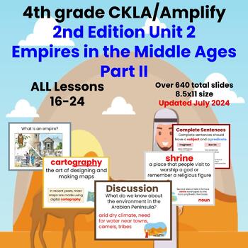 Preview of 2nd Edition Middle Ages Part 2  Lessons 16-24 Bundle CKLA 4th Grade 