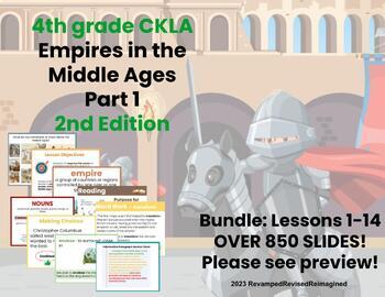 Preview of 2nd Edition  Middle Ages Unit 2 Lessons 1-14 Bundle CKLA 4th Grade 