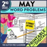 2nd Grade May Word Problems printable and digital math activities