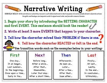 examples of narrative writing 2nd grade