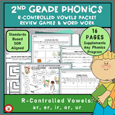 2nd GRADE PHONICS REVIEW GAMES and WORD WORK PACKET for R-