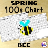 Spring 100s Chart Bee Math Mystery Picture Math Activities