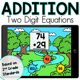 Two Digit Addition Within 200 Digital Game 2nd Grade Math Centers