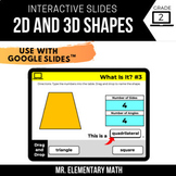 2nd Grade 2D and 3D Shapes - Print & Digital Math Centers