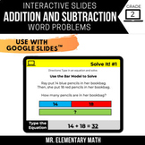 2nd Grade Add and Subtract Word Problems - Print & Digital