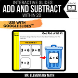2nd Grade Add and Subtract within 20 - Print & Digital Mat
