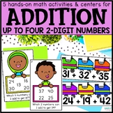 Adding 4 2-Digit Numbers | Adding Multiple Numbers | Math 