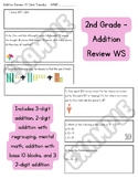 2nd Grade Addition Review WS