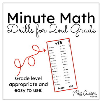 Preview of 2nd Grade Addition&Subtraction 0-20 Math Fact Fluency Drills Minute Drills