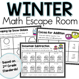 2nd Grade Math Skills Review Winter Escape Room Printable 