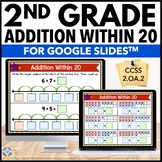 2nd Grade Addition To Within 20 Digital Worksheets Single 