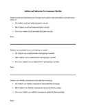 2nd Grade Addition and Subtraction Pre-Assessment Checklist