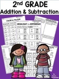 2nd Grade Addition and Subtraction to 1000 Worksheets Pack