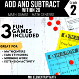 2nd Grade Addition and Subtraction within 20 Games and Centers