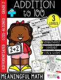 2nd Grade Addition to 100 Unit | CCSS Differentiated Works