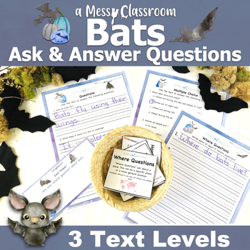 Preview of 2nd Grade All About Bats Nonfiction Reading Lesson RI.2.1 Ask & Answer Questions