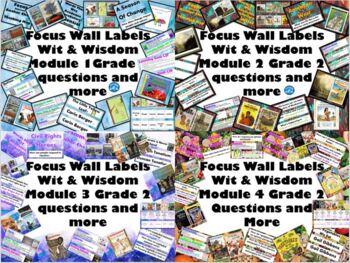 Preview of 2nd Grade All Modules for Wit & Wisdom Focus Wall Materials