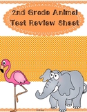 2nd Grade Animal Test Review Sheet