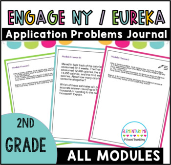 Preview of 2nd Grade Application Problems Journal Eureka Engage NY Math   ALL MODULES