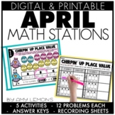 2nd Grade April NO PREP Math Centers for Spring | Math Stations