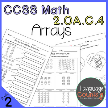 Preview of DISTANCE LEARNING 2nd Grade, Arrays & Repeated Addition- No Prep Worksheets