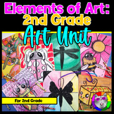 2nd Grade Art Lessons, Elements of Art Unit and Insect Art