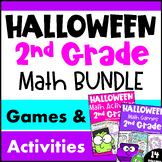 2nd Grade BUNDLE: Fun Halloween Math Activities  with Game