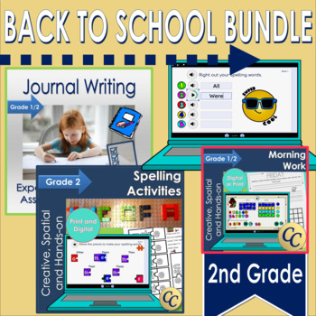 Preview of Grade 2 Back to School Bundle | Print or Digital