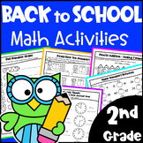 2nd Grade Back to School - Fun Math Activities Worksheets 