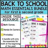 2nd Grade Back to School Math Activities, Games, Centers, Review