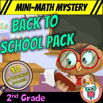 Preview of 2nd Grade Back to School Math Mini Mysteries Activities - Morning Work