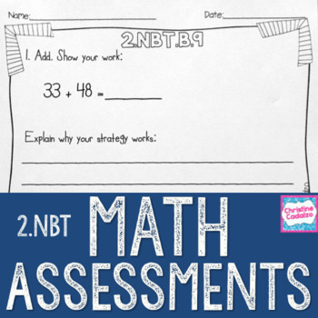 Preview of 2nd Grade Base Ten Math Assessments