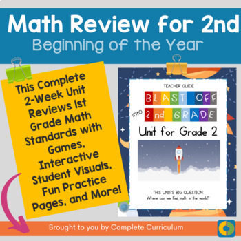 Preview of 2nd Grade Beginning of the Year Math Review: 2021 Edition