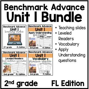 Preview of 2nd Grade Benchmark Advance Unit 1 Bundle- FL Edition