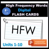 2nd Grade Benchmark HFW Digital Flashcards (High Frequency Words)
